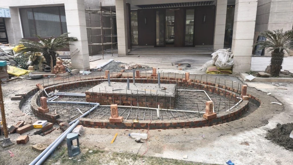 Courtyard Grand Multi-Tier Fountain Plumbing & Base Work